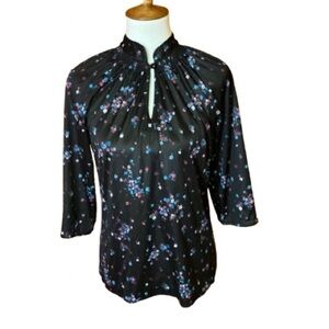 Vintage 70s floral polyester top